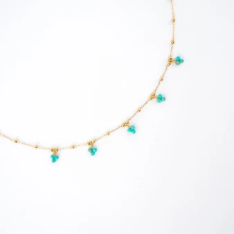 Turquoise cluster necklace...