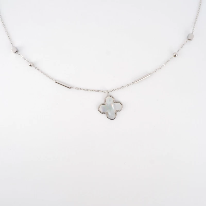 Collier Bonnie XL nacré en acier - Zag Bijoux Collier Bonnie XL nacré en acier - Zag Bijoux