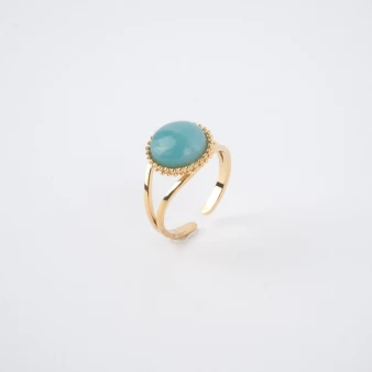 Amazonite pastille gold...