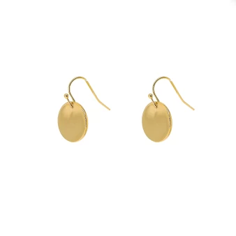 Smooth pastilles gold earrings - Pomme Cannelle