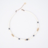 Collier Bora bleu en acier or jaune - Zag Bijoux