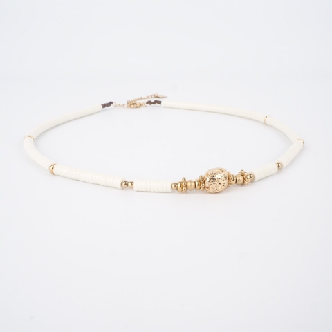 Collier Mahina en acier or jaune - Zag Bijoux