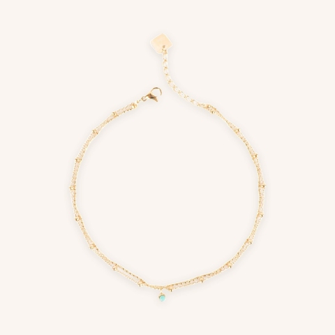 Chaine de cheville Naila en acier or jaune - Zag Bijoux