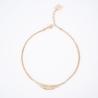 Feather gold anklet chain - Zag Bijoux