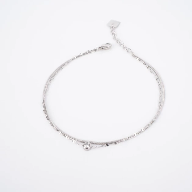 Ayla silver anklet chain -...