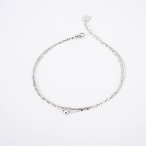 Ayla silver anklet chain - Zag Bijoux