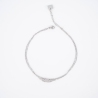 Feather silver anklet chain - Zag Bijoux