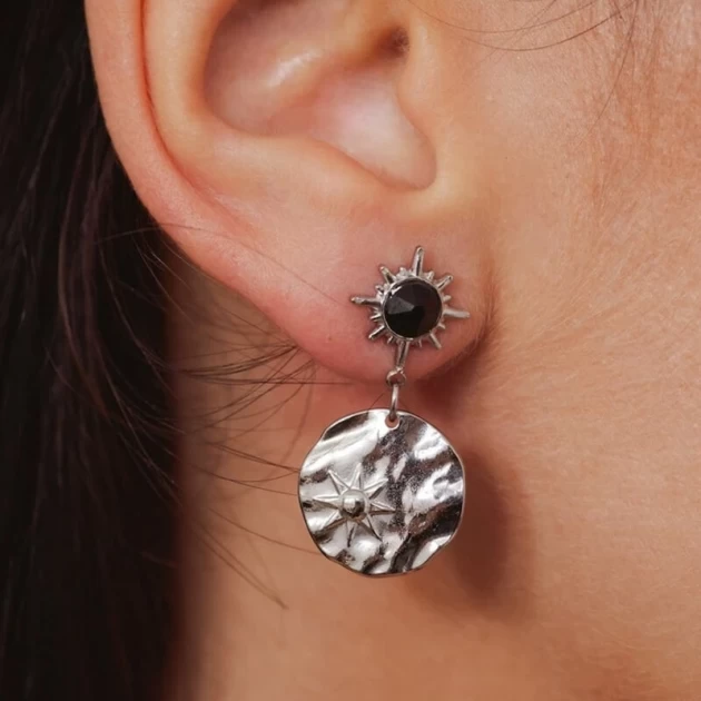 Black Melano earrings -...