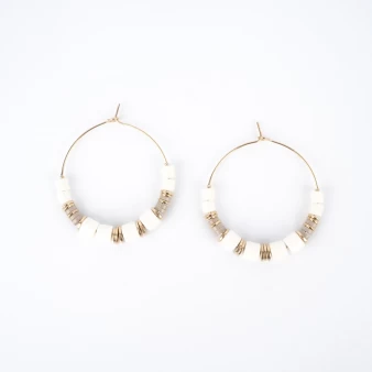 Lulu gold hoop earrings - Zag Bijoux