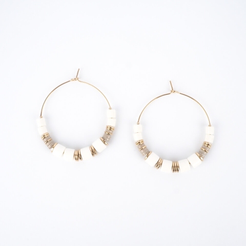 Lulu gold hoop earrings - Zag Bijoux