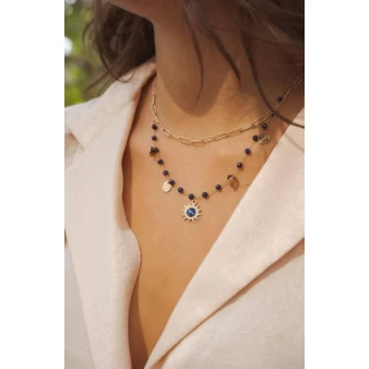 Siloe blue gold necklace - Bohm Paris