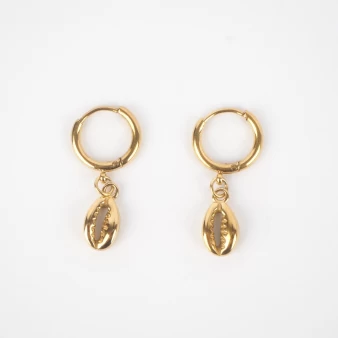 Sanae gold hoop earrings -...