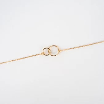 Double circles gold bracelet - Pomme Cannelle