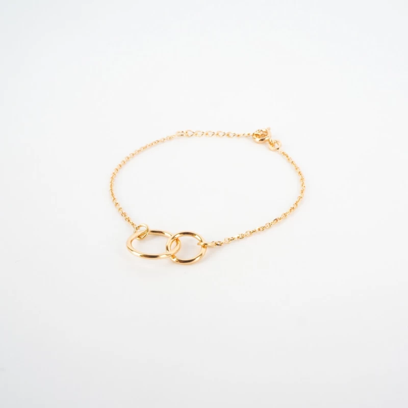 Bracelet double cercle en plaqué or - Pomme Cannelle Bracelet double cercle en plaqué or - Pomme Cannelle