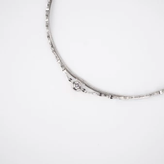 Ayla silver anklet chain -...