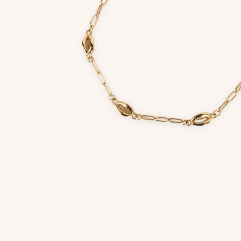 Chaine de cheville Sanae en acier or jaune - Zag Bijoux