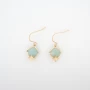 Horizon turquoise gold earrings - Zag Bijoux
