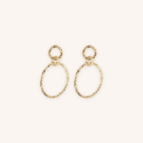 Boucles d'oreilles Lucrecia en acier or - Zag Bijoux