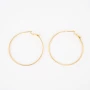 Chiseled gold hoop earrings - Pomme Cannelle