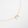 Collier lune brossée en plaqué or - Pomme Cannelle