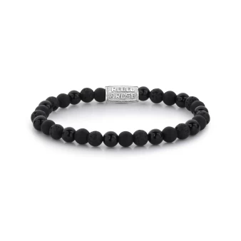 Black Rocks 6mm stone bracelet - Rebel & Rose