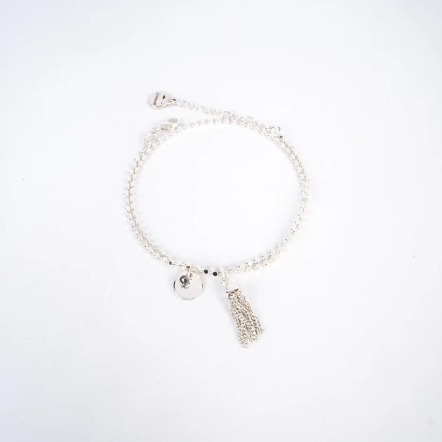Double chain bracelet with...