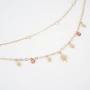 Collier Salvador Multirang corail doré - Bohm Paris