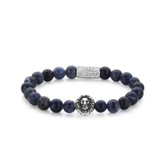 Midnight blue lion head stone bracelet - Rebel & Rose