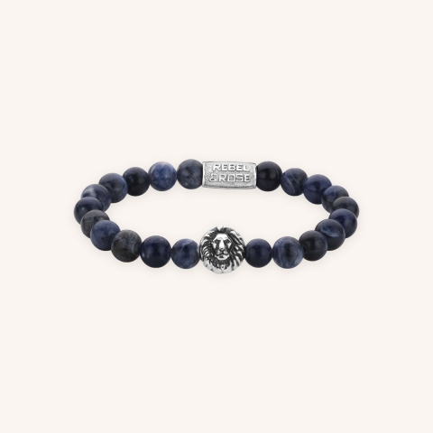 Bracelet Midnight Blue Lion 8mm - Rebel & Rose