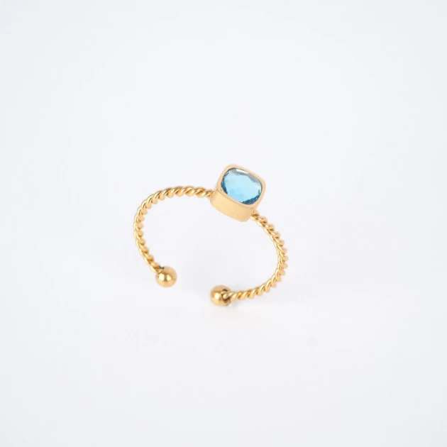 Golden blue Amael ring -...