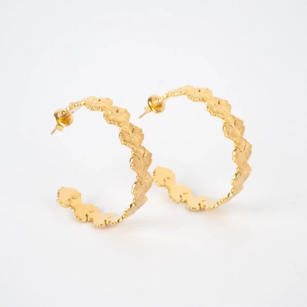 Miki gold hoops earrings -...