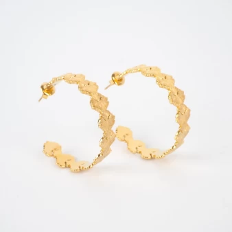 Miki gold hoops earrings - Bohm Paris