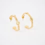 Boucles d'oreilles créoles Marilyn dorées - Bohm Paris