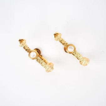 Marilyn gold hoops earrings - Bohm Paris