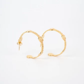 Boucles d'oreilles créoles Marilyn dorées - Bohm Paris