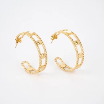 Melodie gold hoops earrings - Bohm Paris