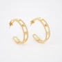 Melodie gold hoops earrings - Bohm Paris