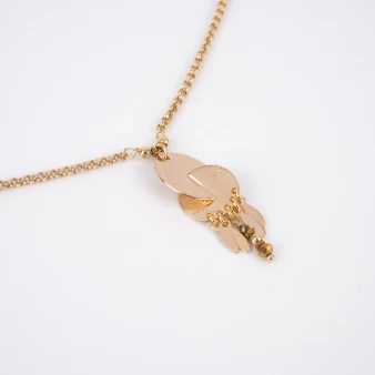Bohemian golden pendant necklace - Satellite Paris