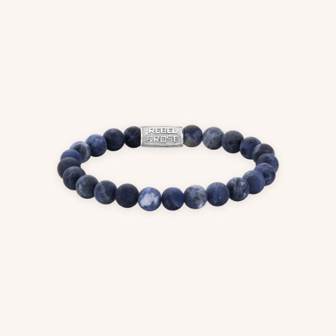Mad Midnight 8mm stone bracelet - Rebel & Rose