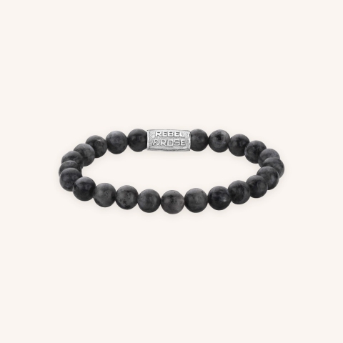 Grey Seduction 8mm stone bracelet - Rebel & Rose