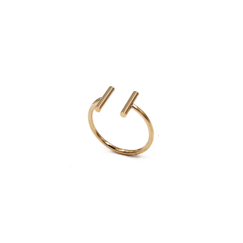 Double stripe rose gold ring - Zag Bijoux