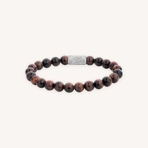 Bracelet Tiger Red 8mm - Rebel & Rose