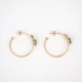 Gold hoop jasper laureline  - Aurélie Joliff