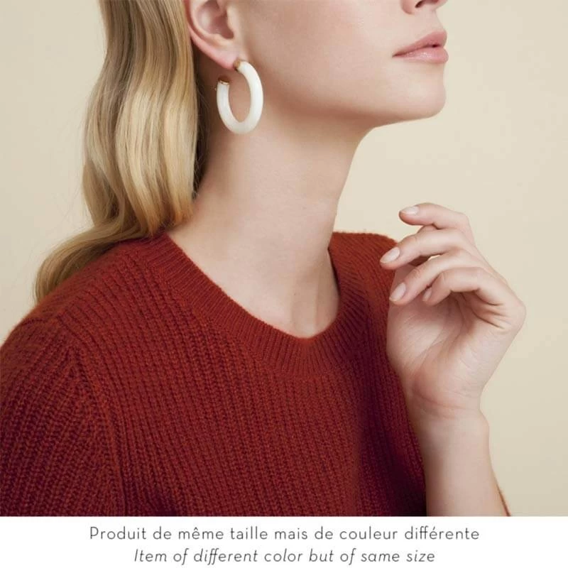 Caftan hoops MM acetate transparent gold - Gas bijoux Caftan hoops MM acetate transparent gold - Gas bijoux
