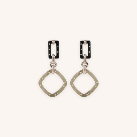 Silver earrings escale GM  acetate - Gas bijoux