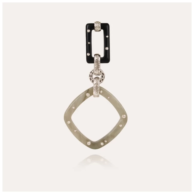 Silver earrings escale GM acetate - Gas bijoux Silver earrings escale GM acetate - Gas bijoux
