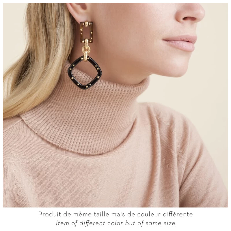 Silver earrings escale GM acetate - Gas bijoux Silver earrings escale GM acetate - Gas bijoux