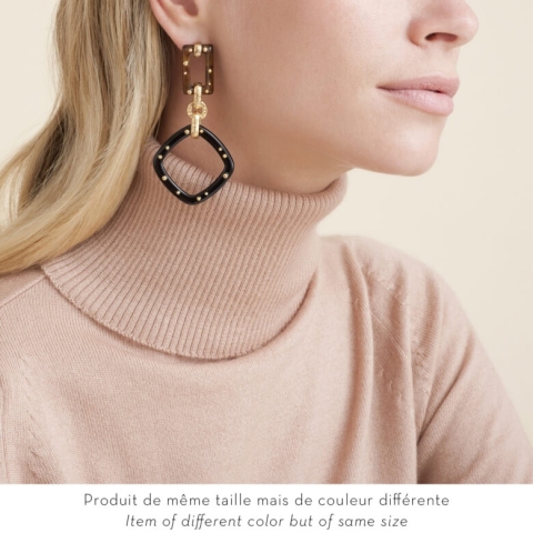 Silver earrings escale GM  acetate - Gas bijoux