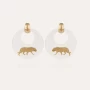 Boucles d'oreilles Tigre acétate or transparent - Gas bijoux