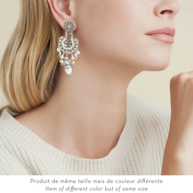 Silver earrings Aicha -...